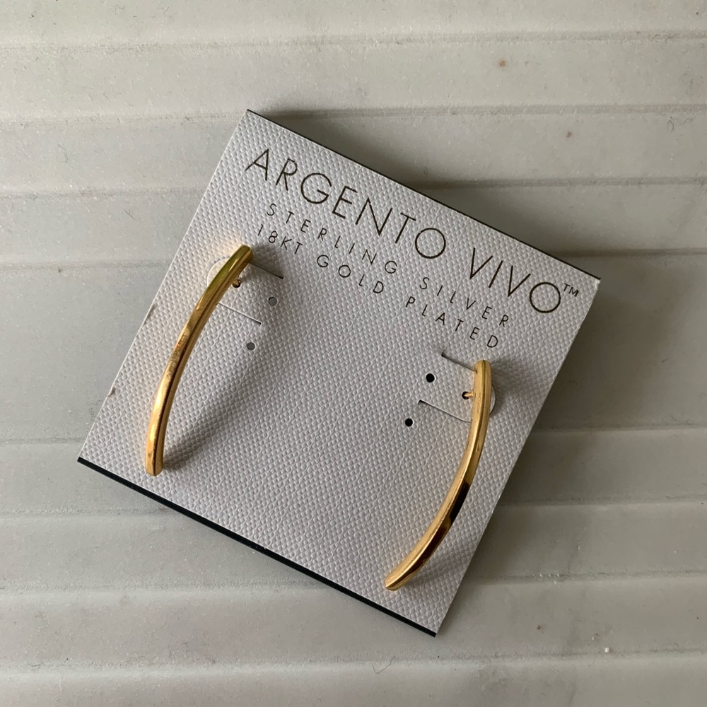 Argento Vivo - Gold Bar Earrings